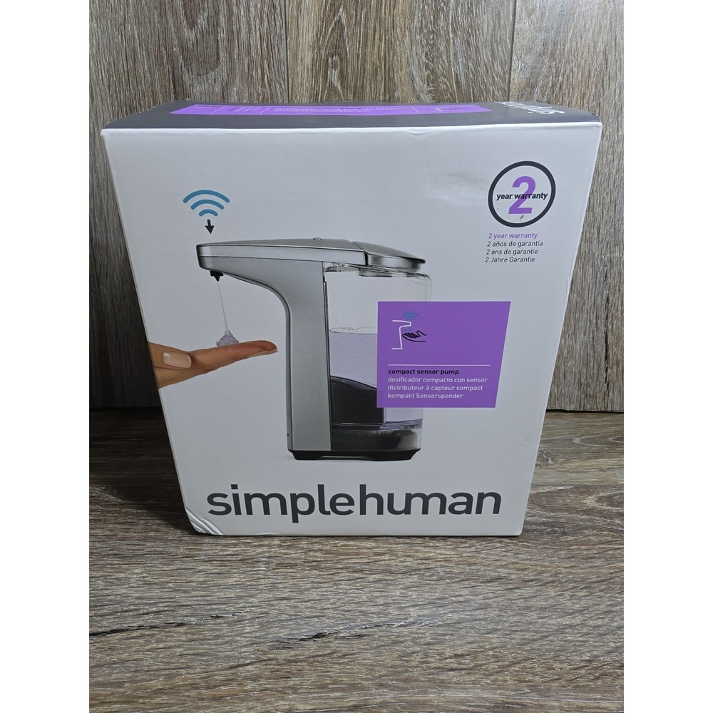 Simple Human Automatic Soap Dispenser Compact Sensor Pump Bathroom Kitchen NEW
